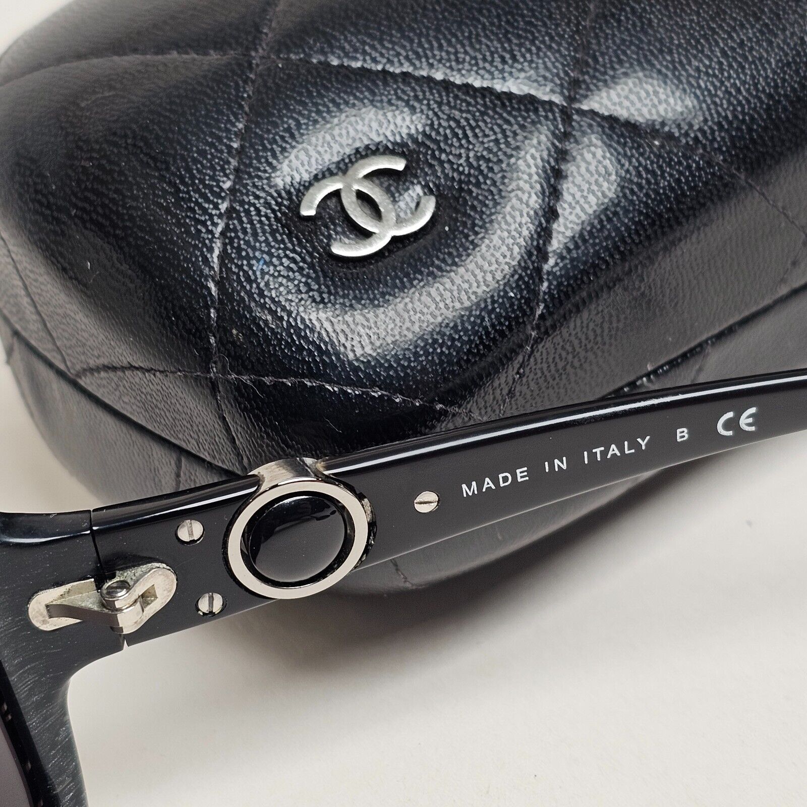 Chanel Sunglasses 2009 Vintage Black Spinning Logos 5147 c.1418/3C 250125
