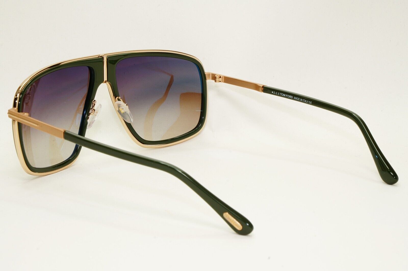 Tom Ford Sunglasses Quentin Green Gold Brown Gradient Square FT0463 TF 463 98K a