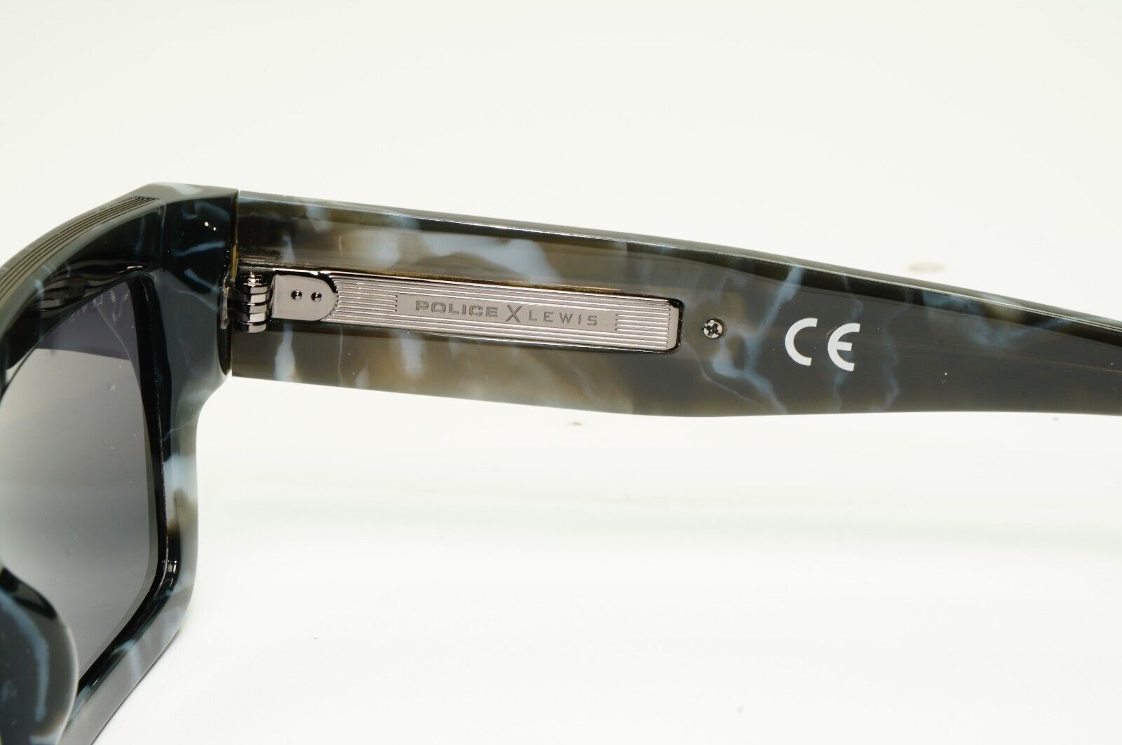 Police Lewis Hamilton F1 Sunglasses Black Grey Marble Square SPL E14 COL 0869