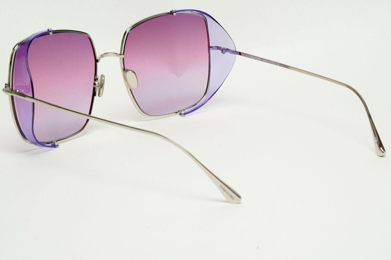 Tom Ford Sunglasses Toby-02 Pink Violet Silver Side Shields FT0901 TF 901 16Z