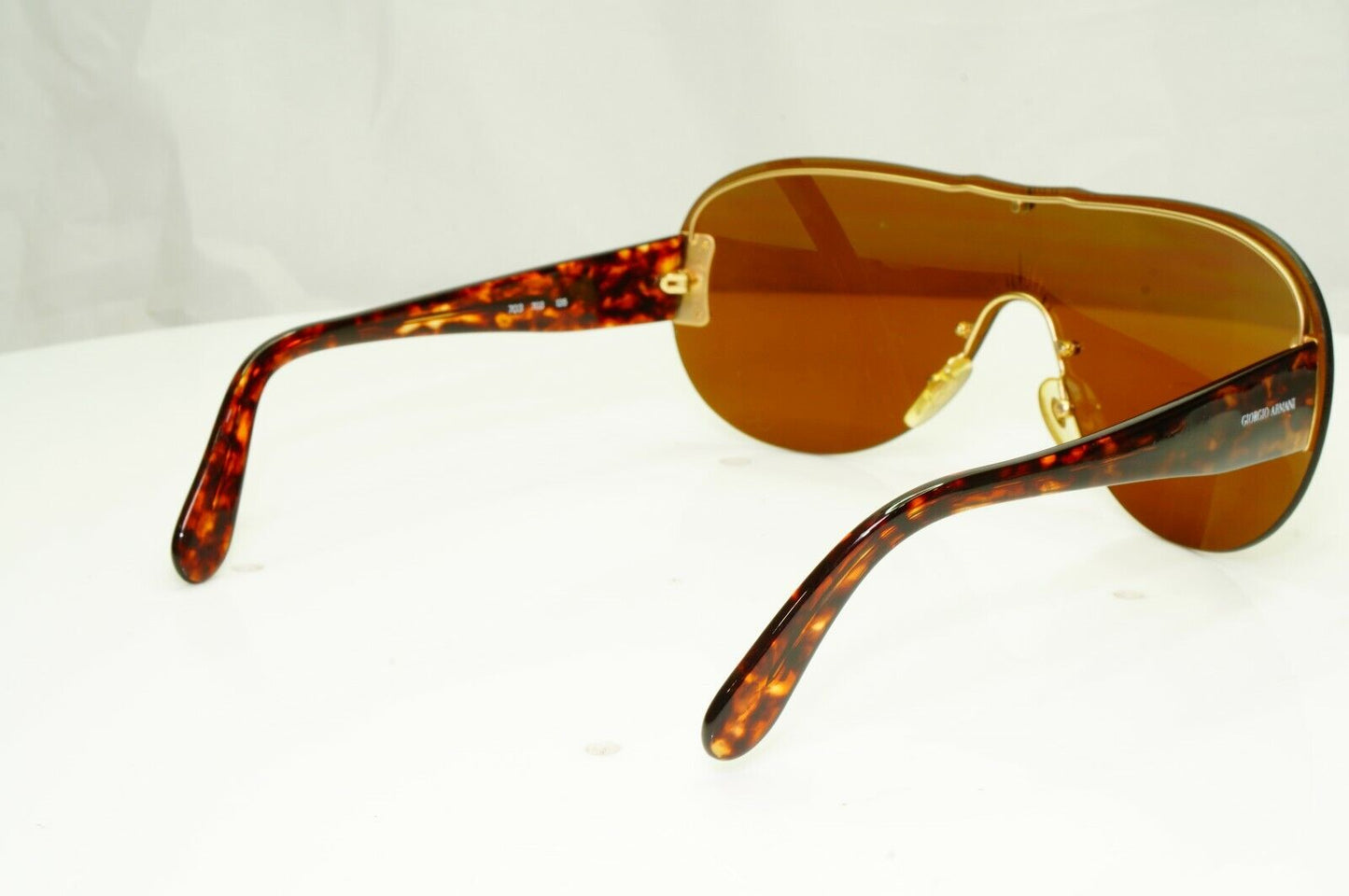 Authentic Giorgio Armani 1997 Vintage Sunglasses Shield Brown Men Women 703 703