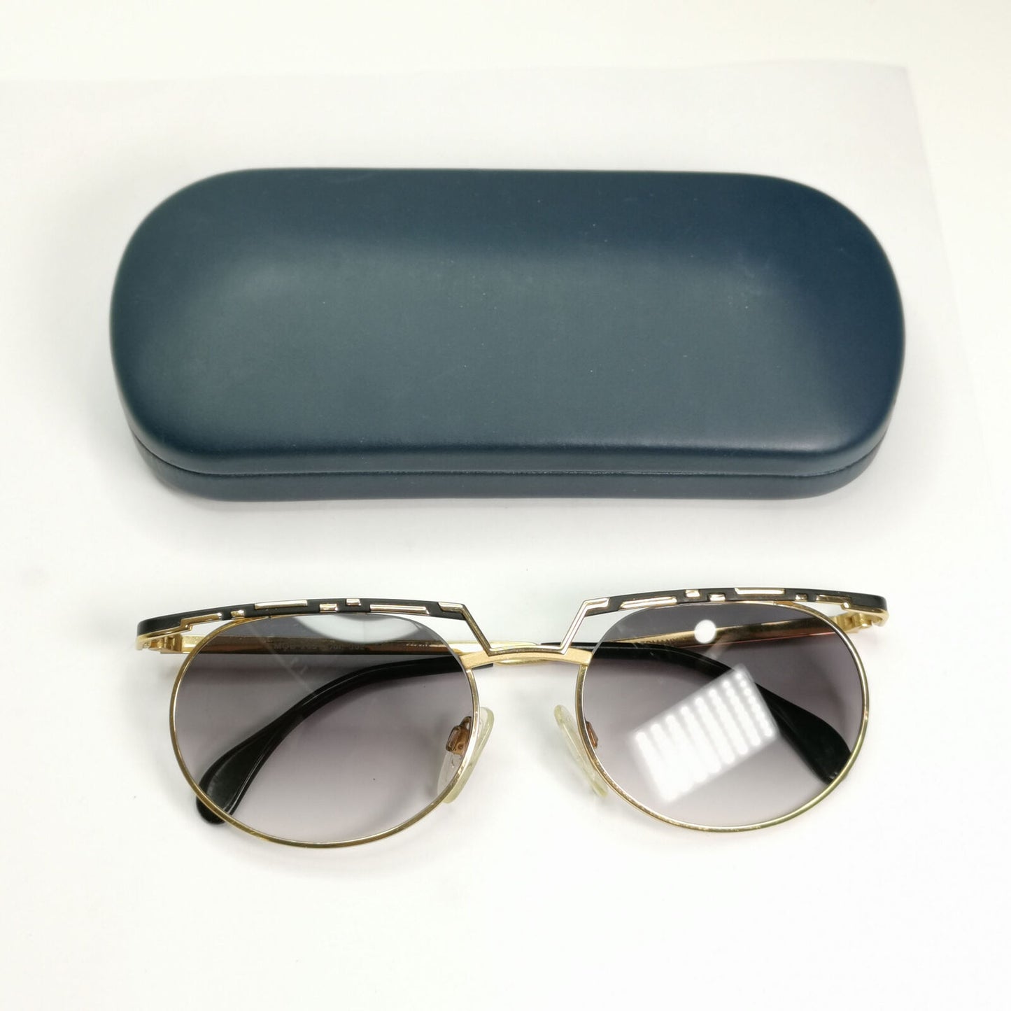 Cazal 1990s Vintage Sunglasses Metal Gold Black Grey MOD 265 COL 302 071222