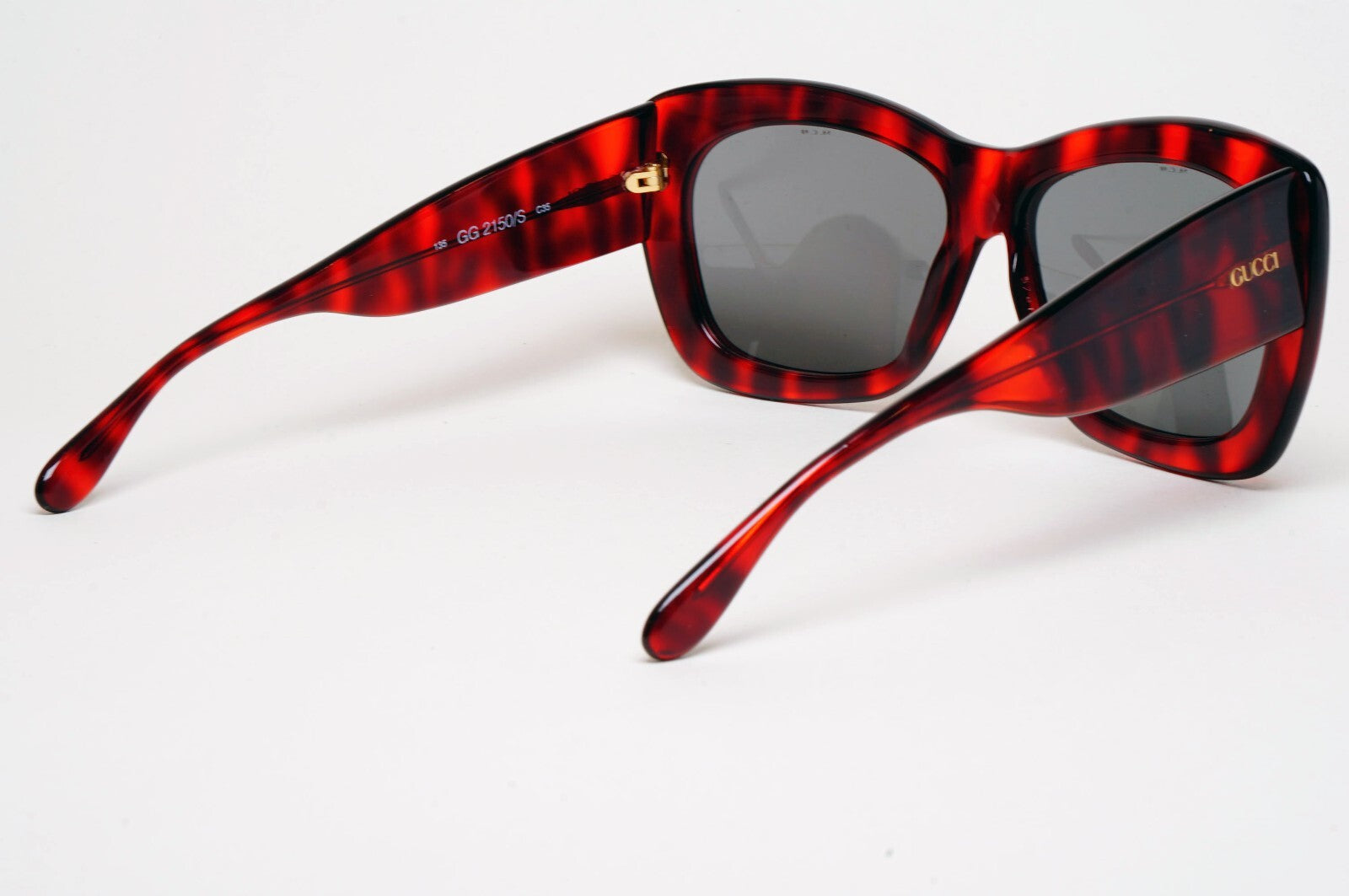 Gucci Sunglasses 1993 Vintage Square Red Bordo Marble Grey GG 2150/S C35 070325