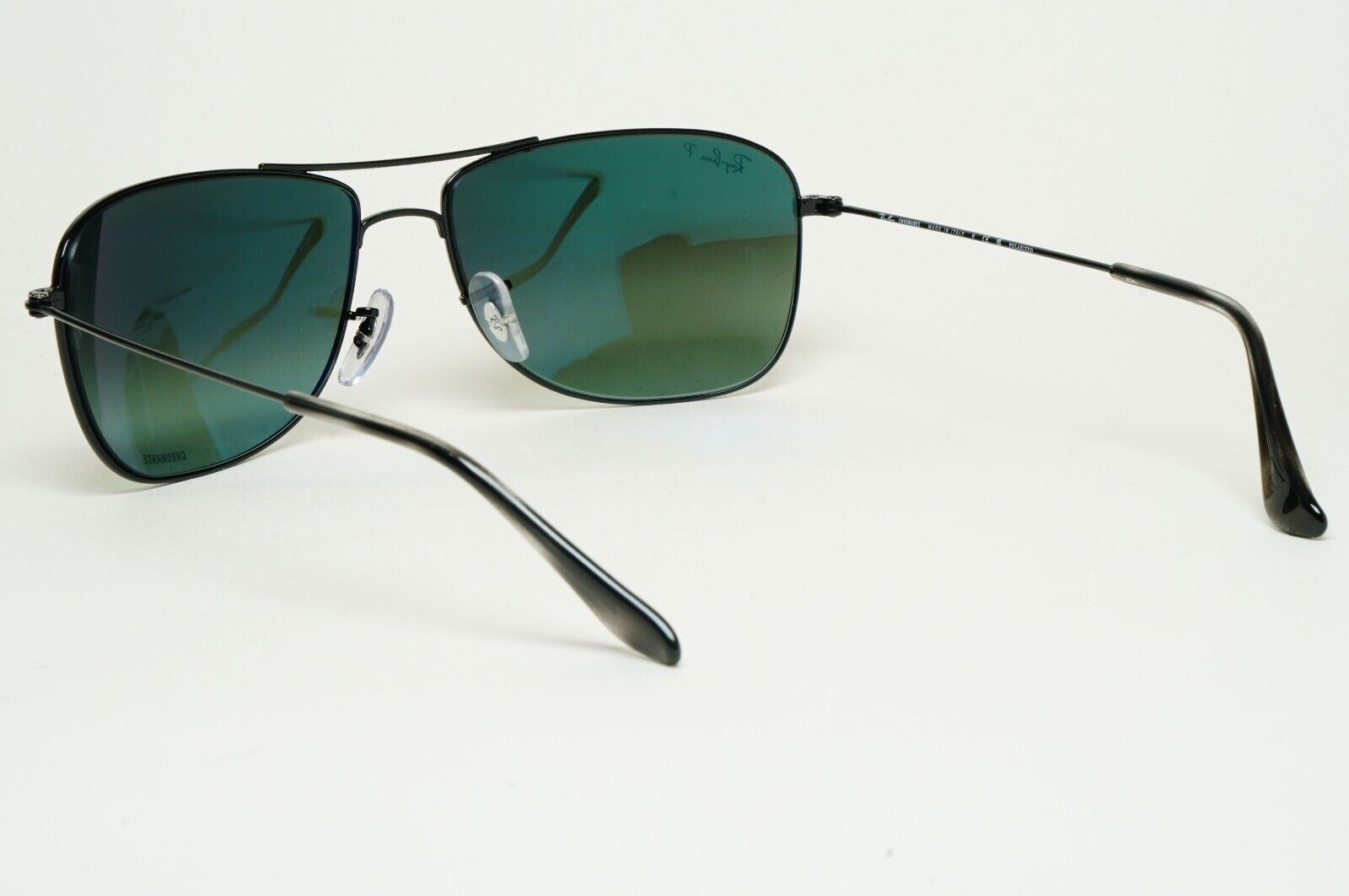 Ray-Ban Sunglasses Polarized Black Silver Chromance Mirror RB 3543 002/5L 59mm