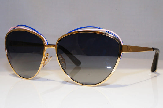 Authentic DIOR Womens Sunglasses Gold Butterfly Vintage SONGE JPFHD 21371