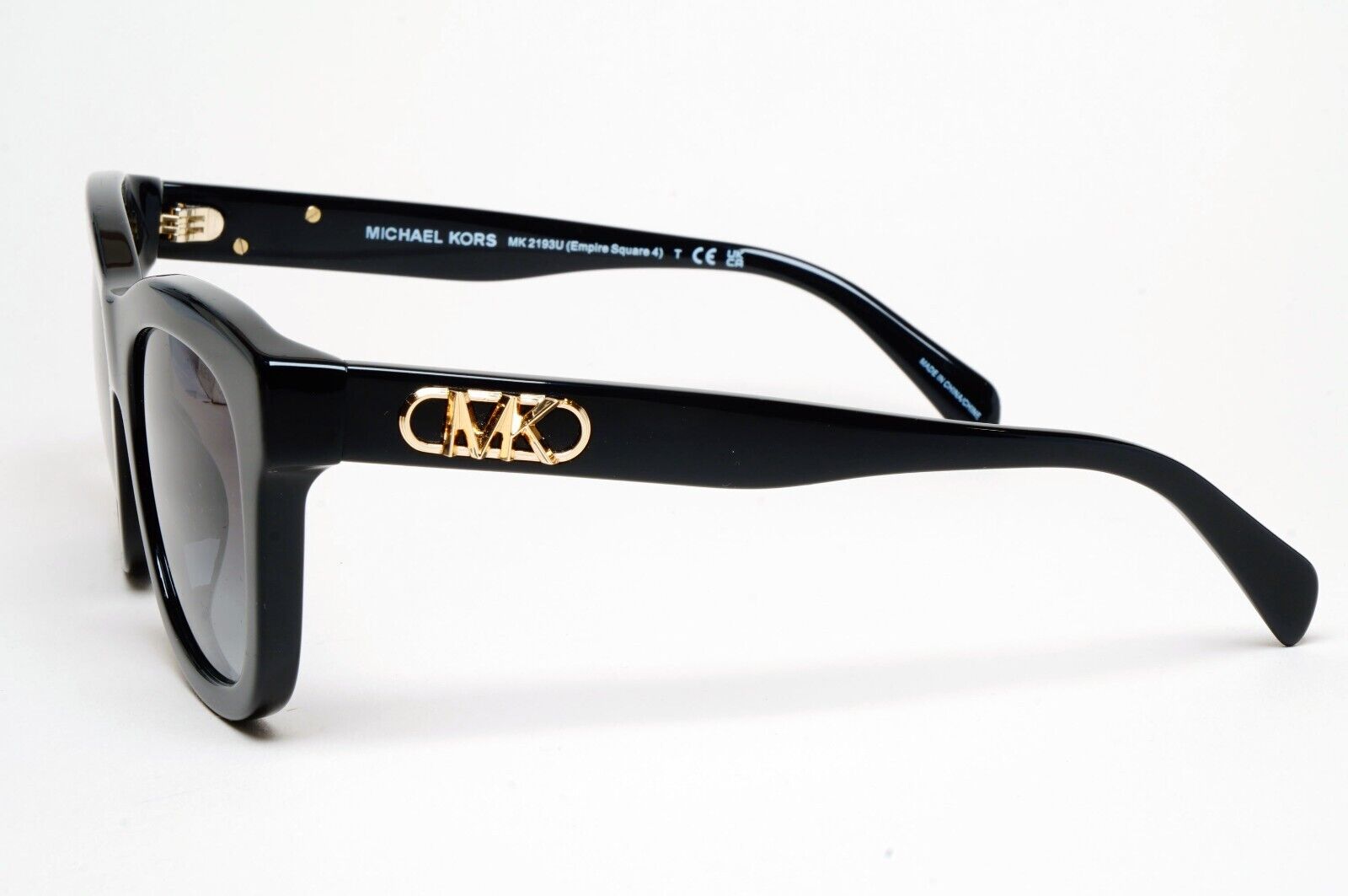 Michael Kors Sunglasses Black Gold Grey MK 2193U Empire Square 4 3005/8G