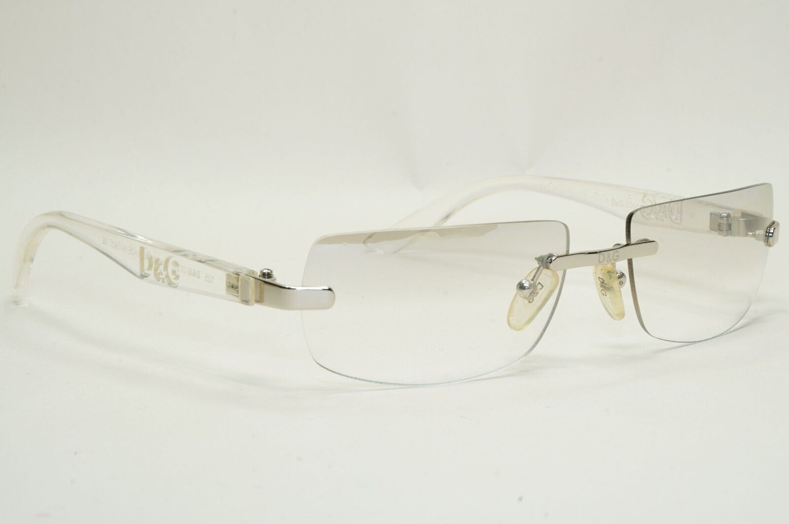 Dolce & Gabbana Sunglasses 2006 Vintage Rimless Silver Clear D&G 2066 753 081124