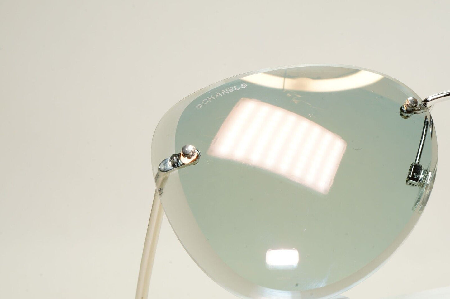 Chanel Sunglasses Rimless Silver Grey Mirrored 4239 c.124/5R 62mm