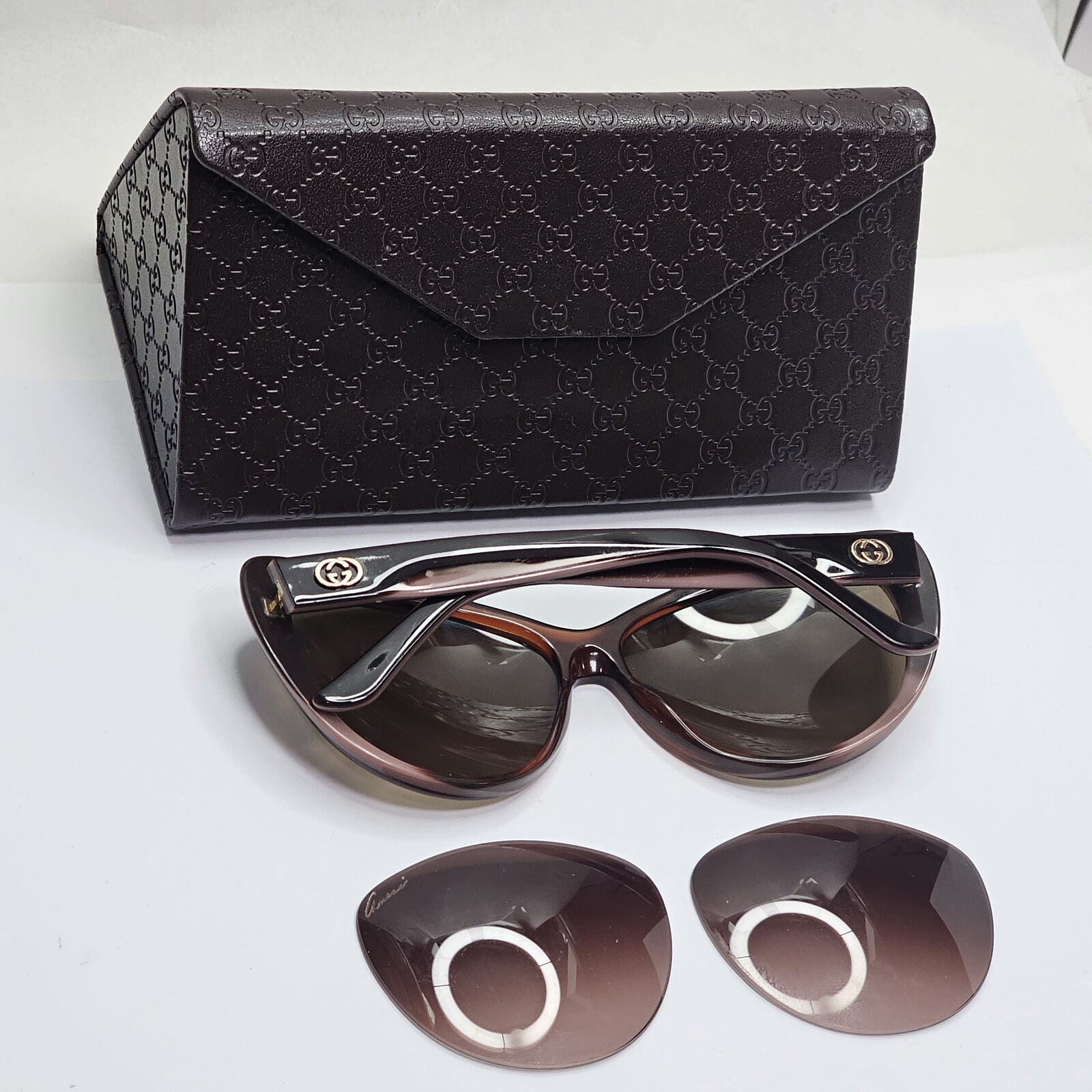 Gucci Sunglasses 2012 Vintage Brown Pink Cat Eye GG 3510/S WOFD8  180224