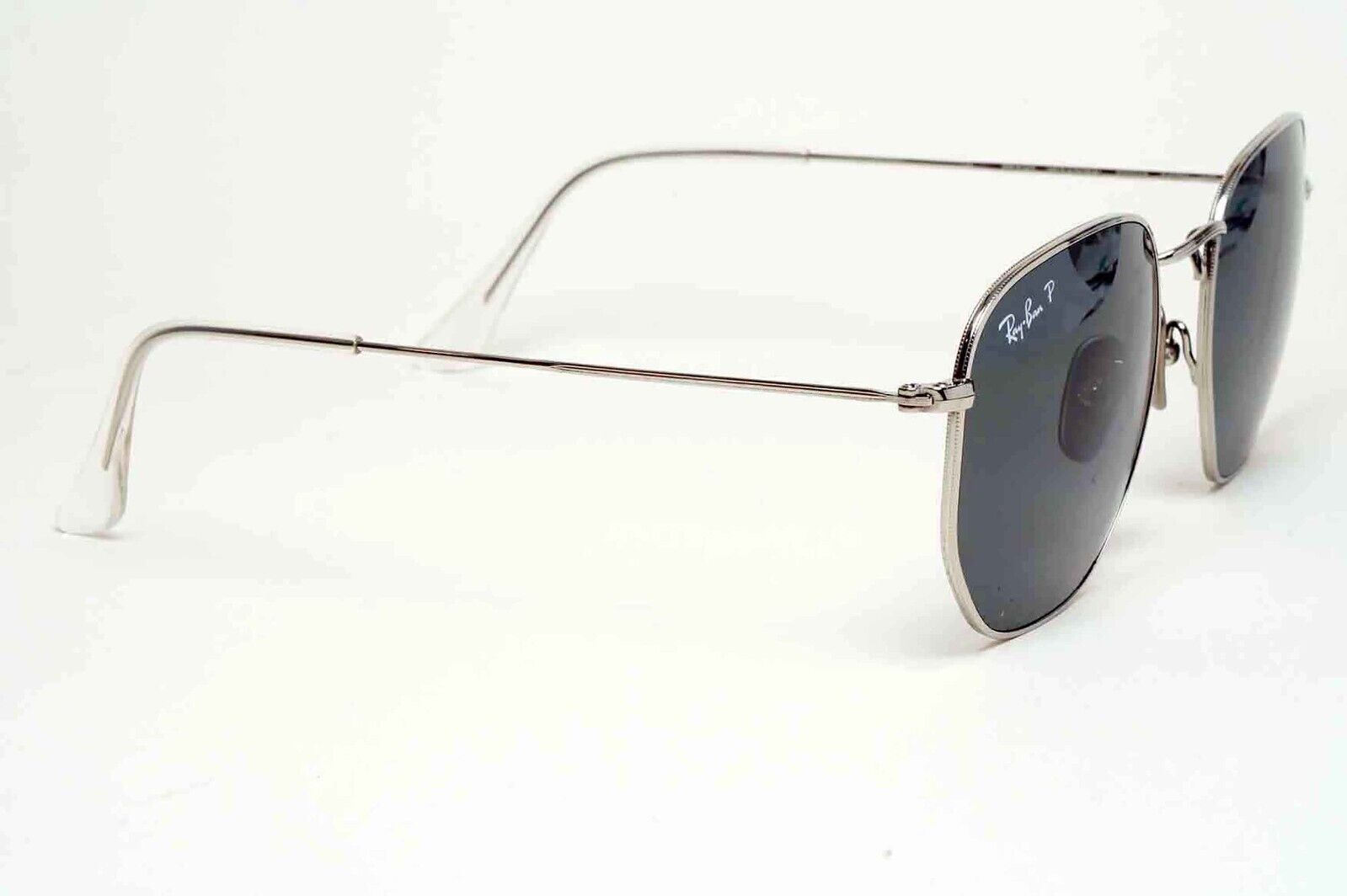 Ray-Ban Sunglasses Hexagonal Titanium Polarised Silver Black RB 8148 9209/48 54m