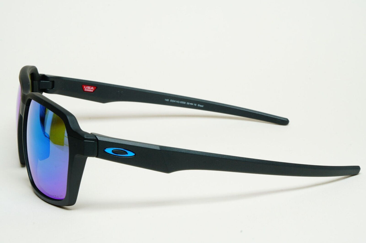 Oakley Sunglasses Parlay Polarized Black Blue Prizm Sapphire OO 4143 05