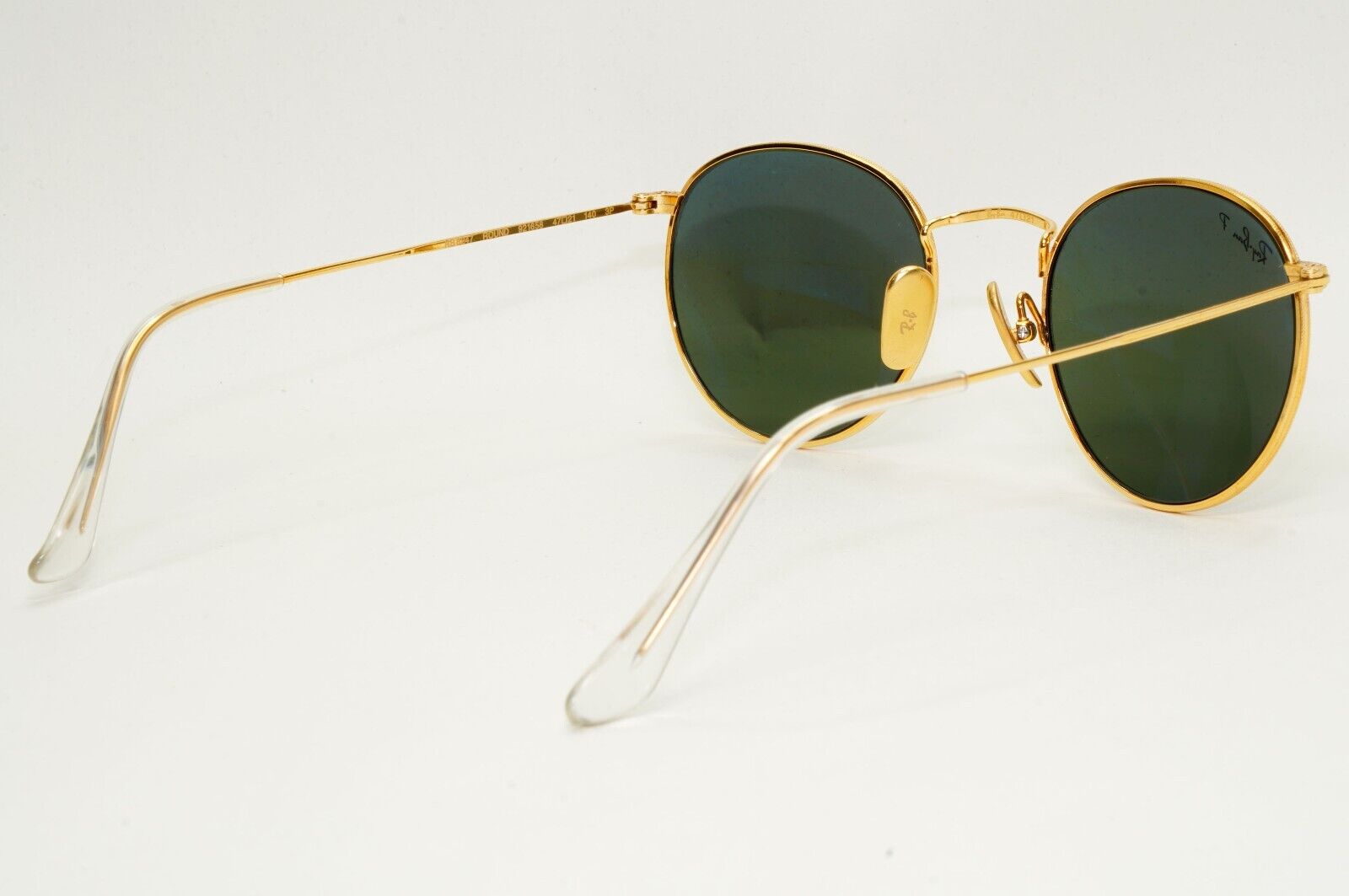 Ray-Ban Sunglasses Round Titanium Polarised Gold Green RB 8247 9216/58 47mm