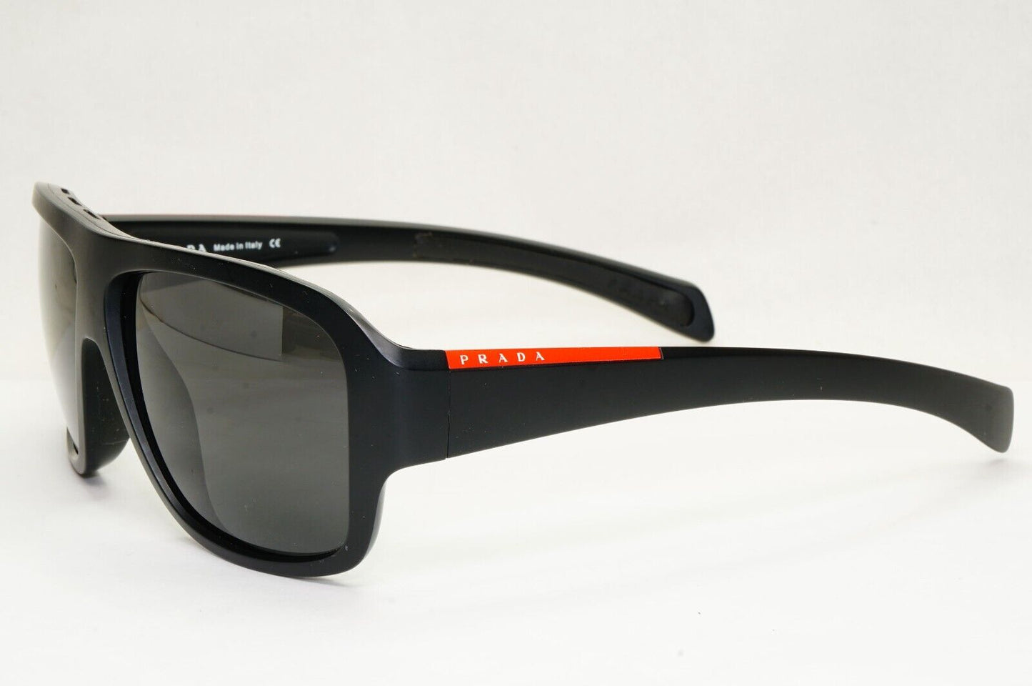 Prada Sunglasses 2007 Vintage Black Square Rossa PS02IS SPS 02I 1BO-1A1 111223