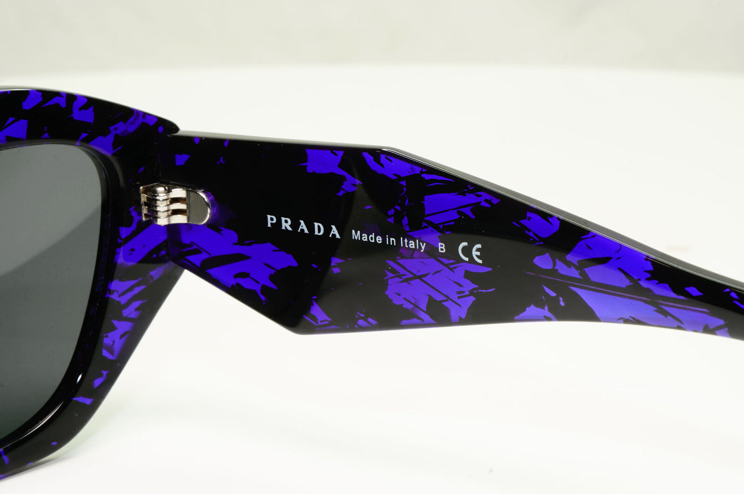 Prada Symbole Marble Sunglasses Black Violet Square PR07YSF SPR 07Y F 05V-5S0