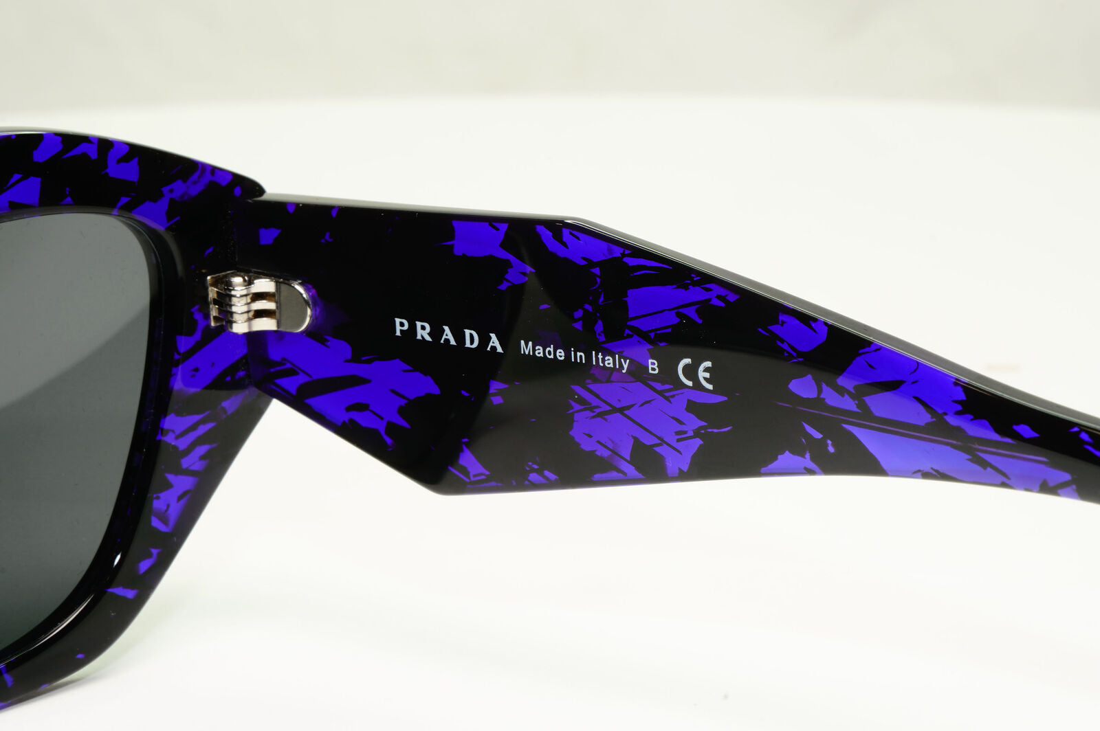 Prada Symbole Marble Sunglasses Black Violet Square PR07YSF SPR 07Y F 05V-5S0