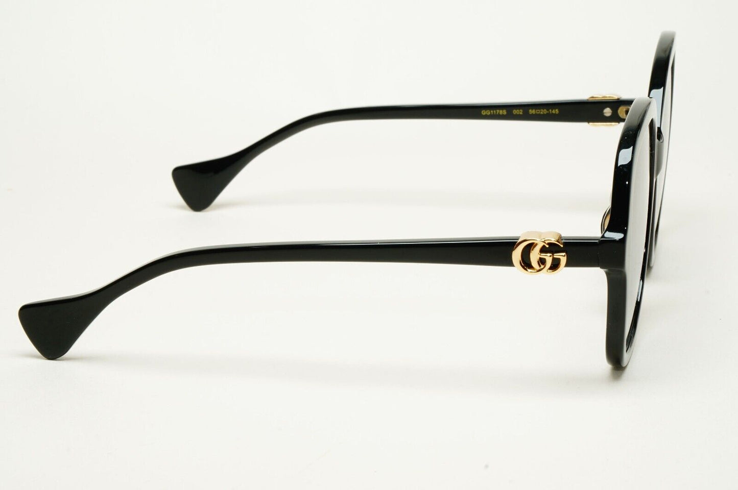 Gucci Sunglasses Oversized Grey Gradient Large Square Gold GG1178S 002 56mm