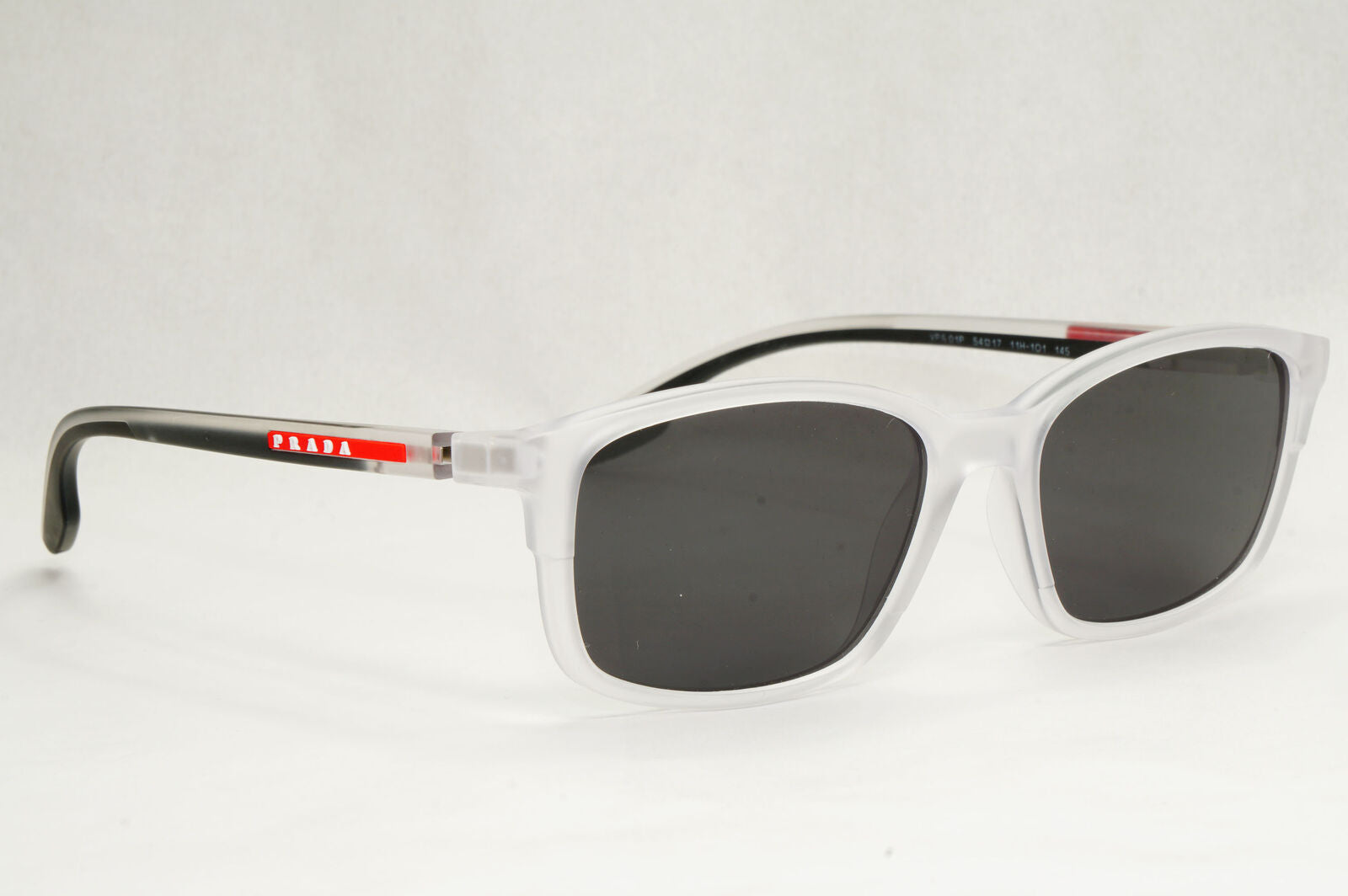 Prada Sunglasses Matte Transparent Grey Black PS01PV VPS 01P 11H-1O1 54mm