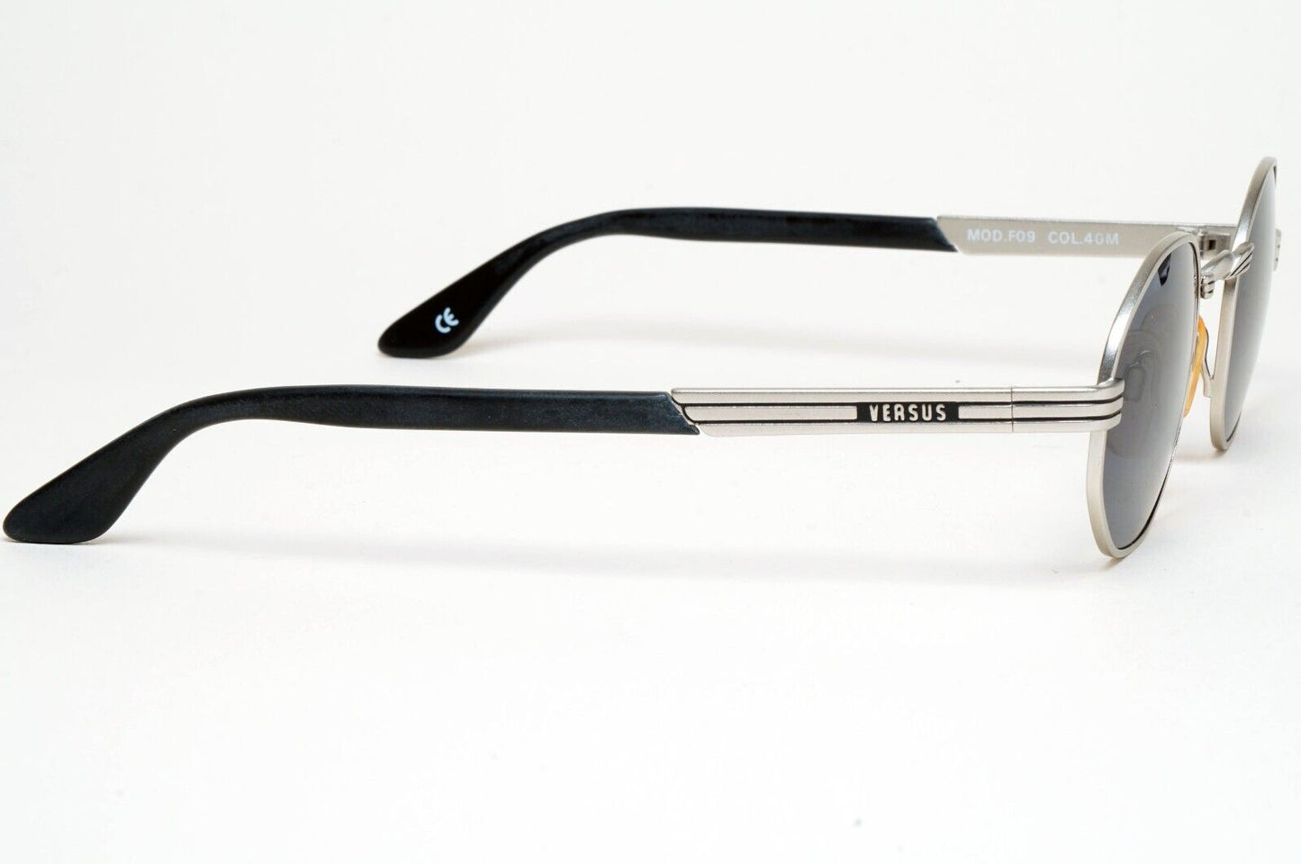Versus Sunglasses 1996 by Gianni Versace Vintage Silver Hexagon MOD F09 COL 40M
