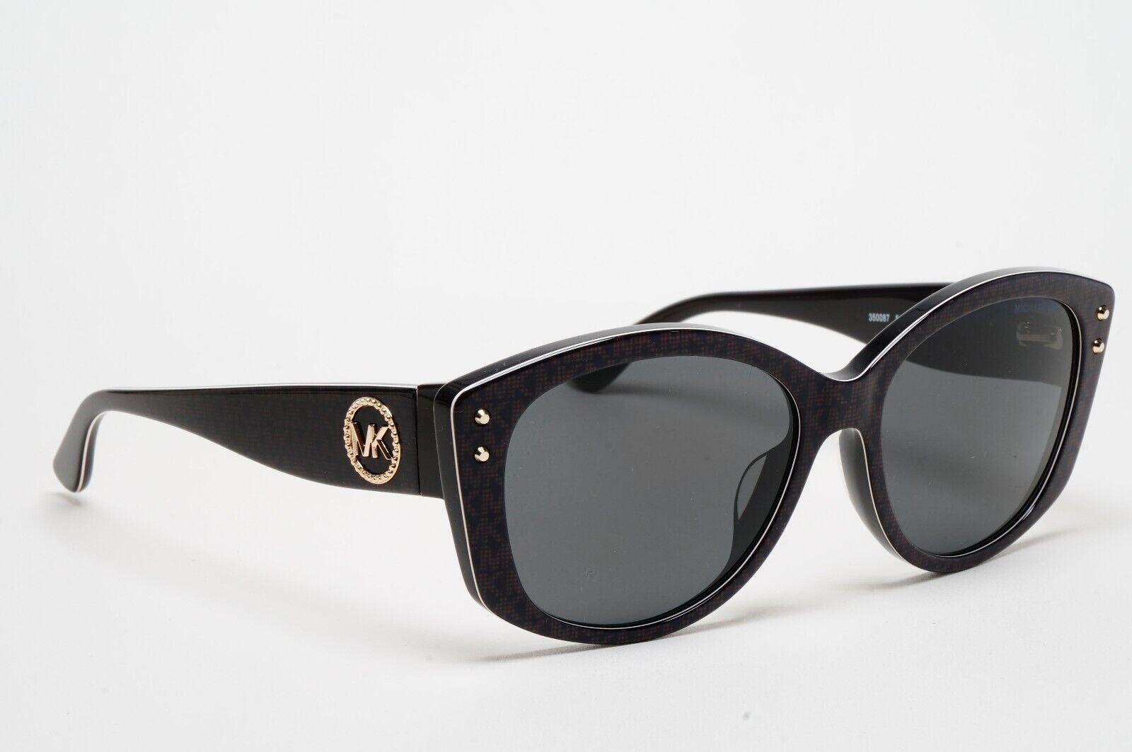Michael Kors Sunglasses Black Gold Monogram Square MK 2175U Charleston 3500/87