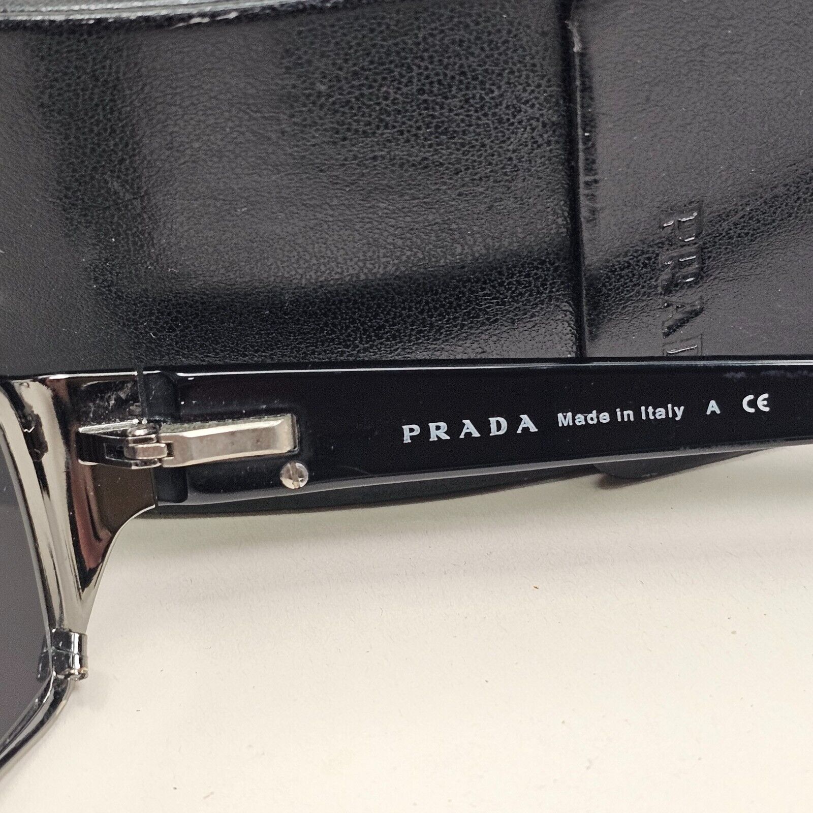 Prada Sunglasses 2006 Gunmetal Black Rectangle PR52FS SPR 52F 5AV-1A1 081024