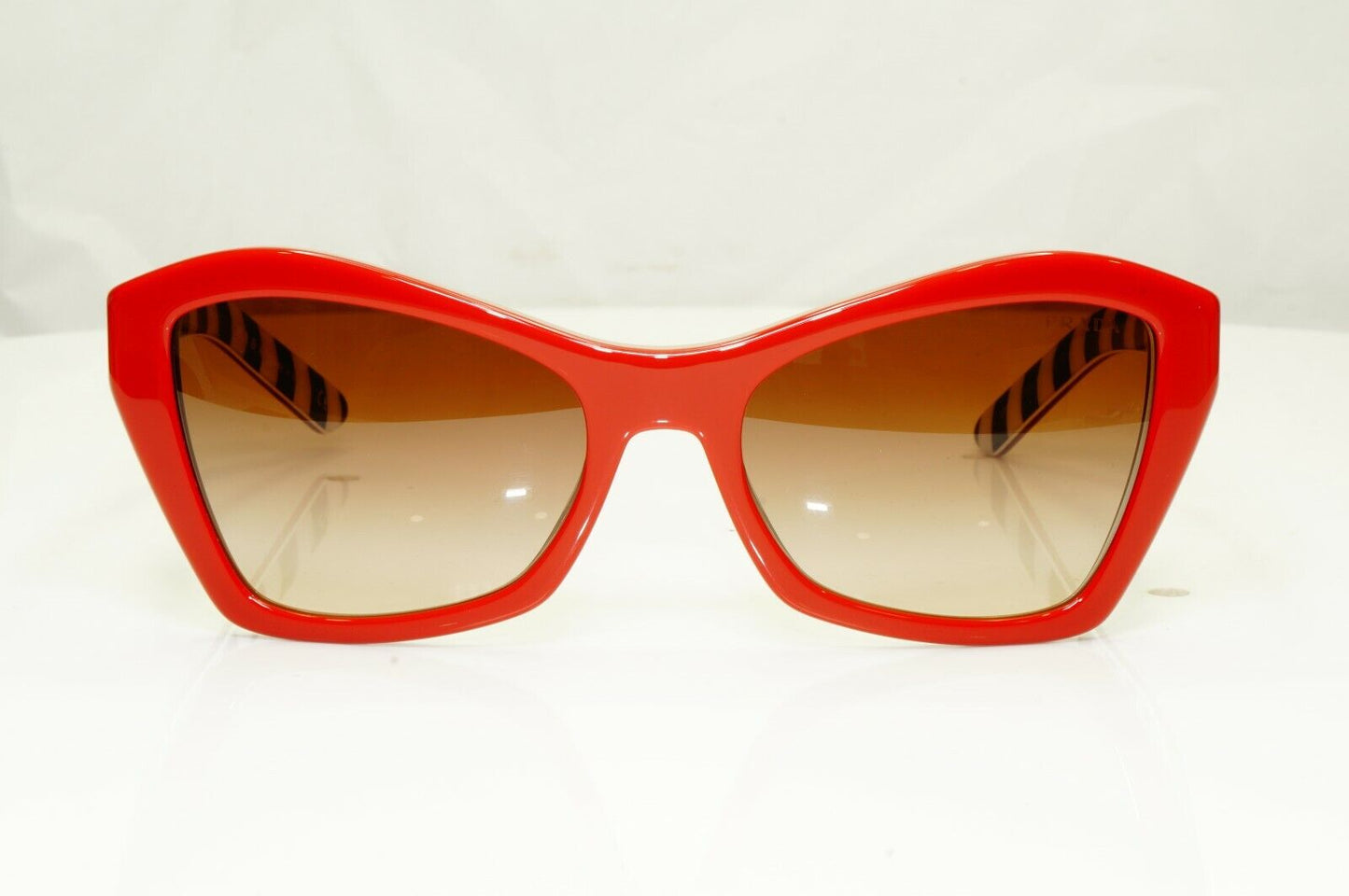 Prada Red Brown Sunglasses Ultravox Fashion Blogger Womens SPR 07X 543-6S1
