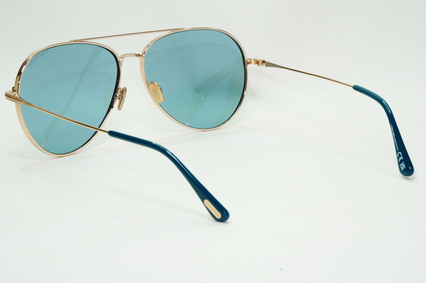 Tom Ford Sunglasses Dashel-02 Gold Blue Mirror Pilot Large FT0996 TF 996 28X