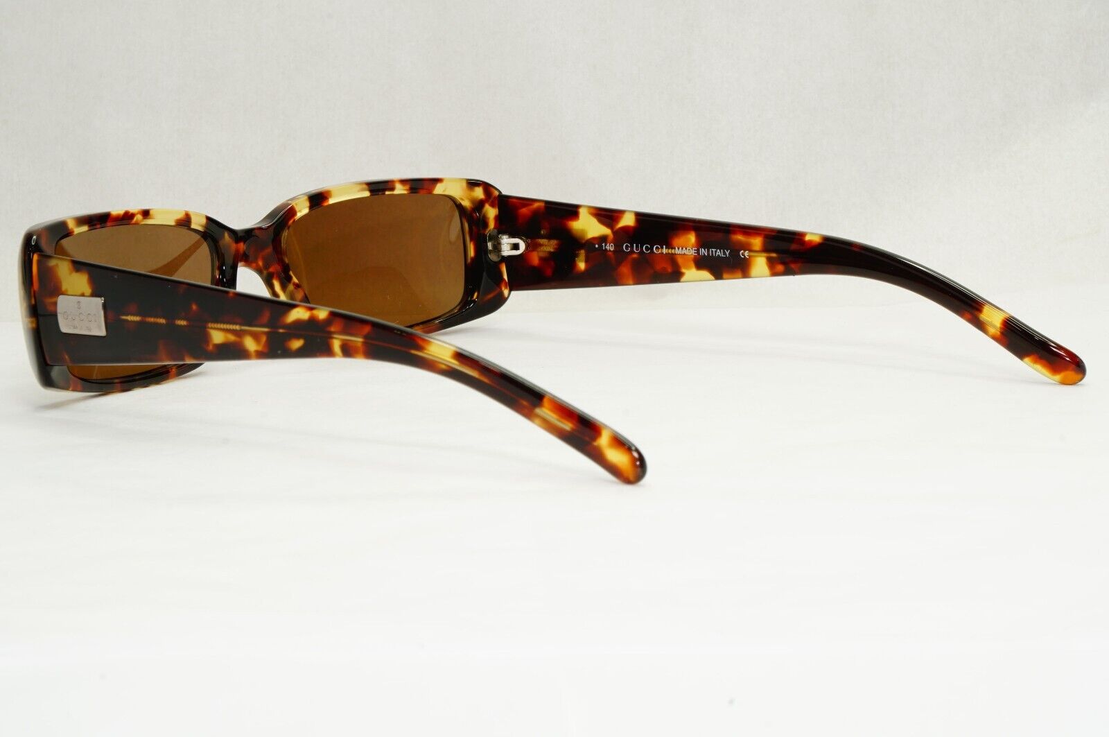 Gucci Sunglasses 1998 Vintage Brown Tortoise Rectangle GG 2450/S 4TM 210125