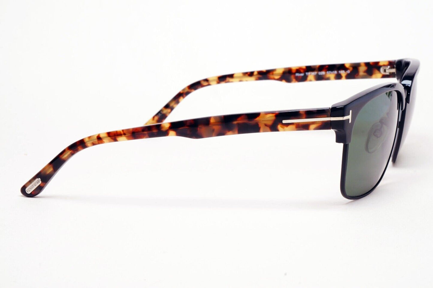 Tom Ford Sunglasses River Black Green Brown Tortoise Square FT0367 TF 367 02B