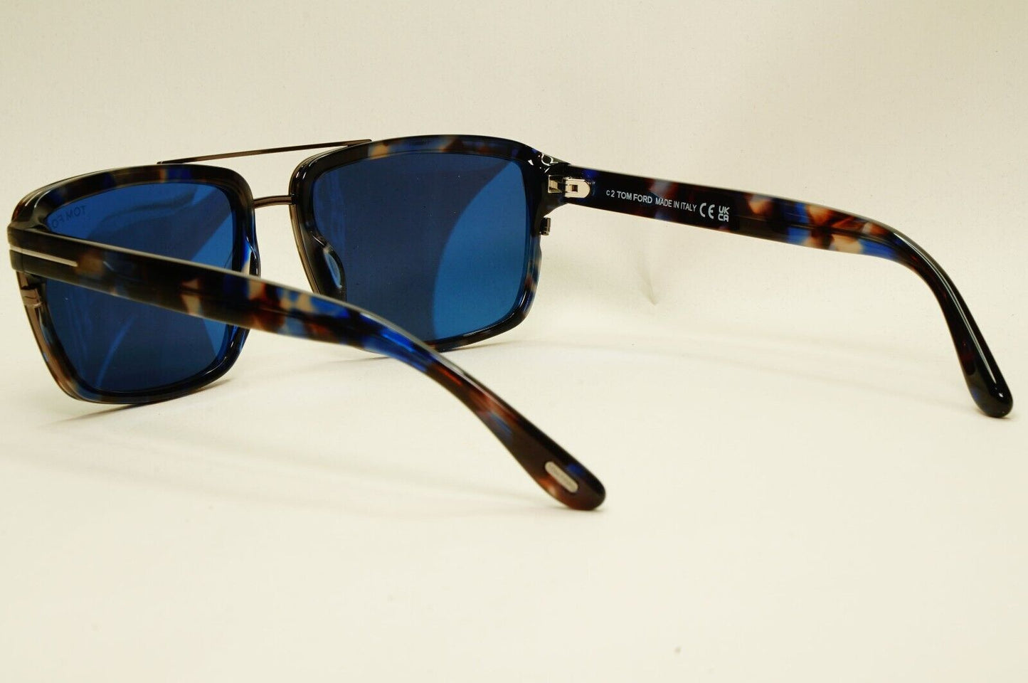 Tom Ford Sunglasses Anders Blue Brown Marble Square FT0780 TF 780 55V 58mm