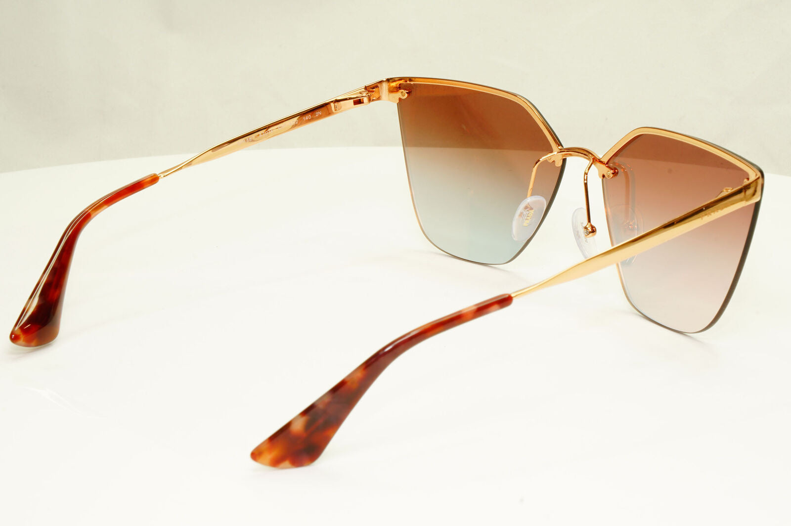 Prada Gold Cinema Mirror Sunglasses Gradient Pink Catwalk PR68TS SPR 68T SVF-AD2