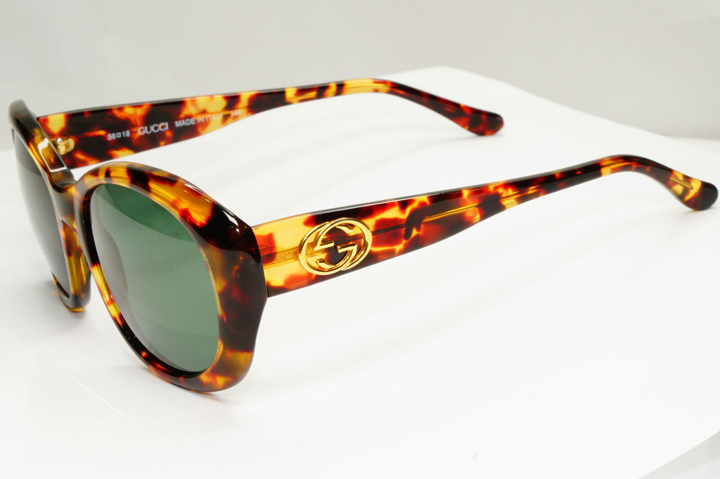 Gucci 1996 Sunglasses Vintage Brown Tortoise Green Gold GG 2171/N/S 02Y 181022