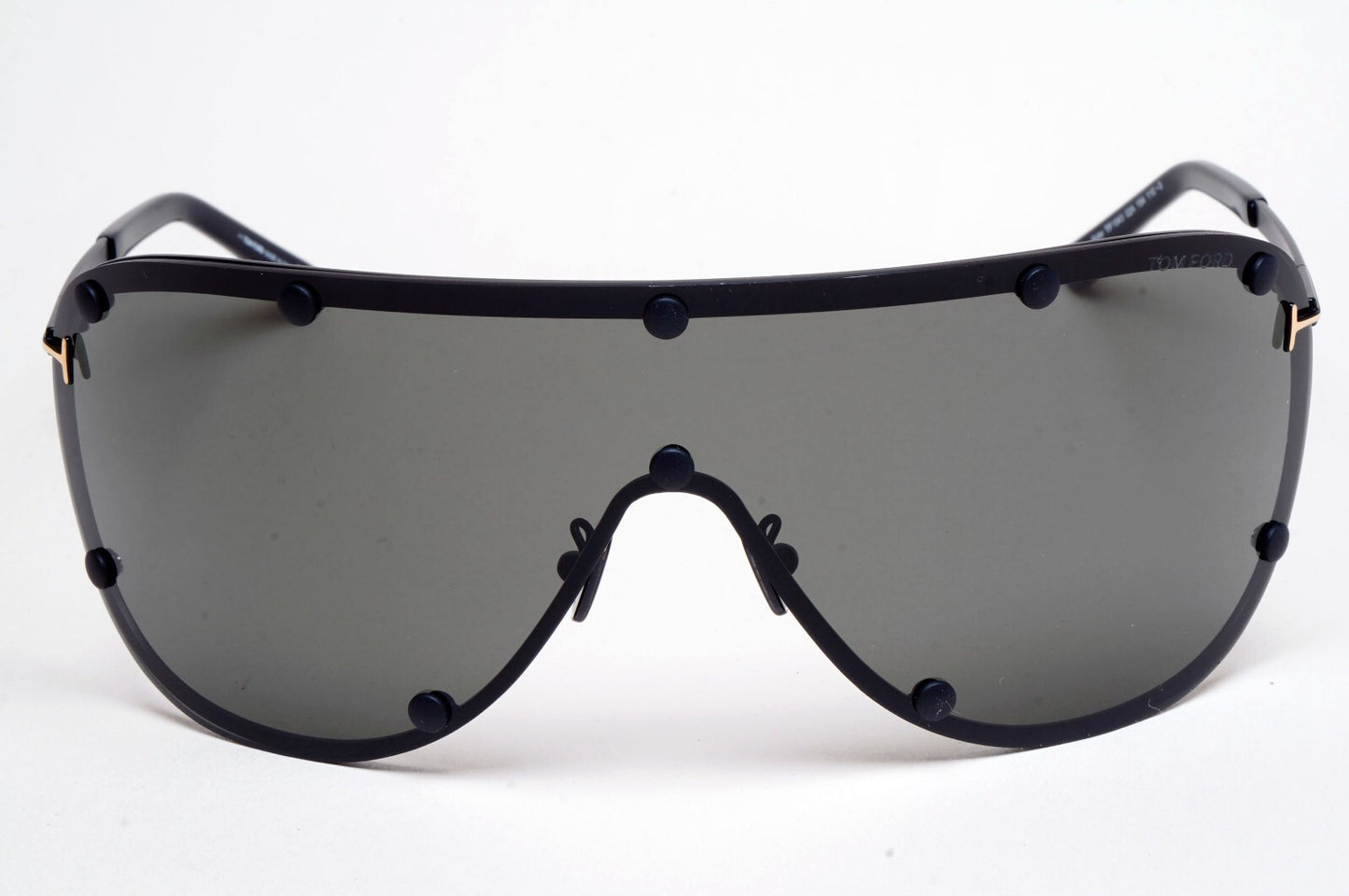 Tom Ford Sunglasses Kyler Black Grey Gold Shield Visor FT1043 TF 1043 02A [a]