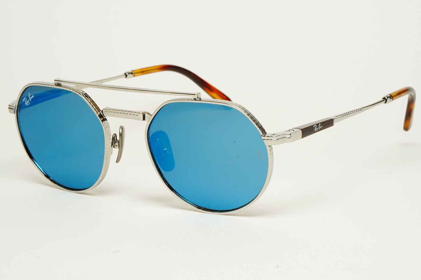 Ray-Ban Sunglasses Jack II Titanium Mirror Blue Silver Grey RB 8265 3139/O4 51mm