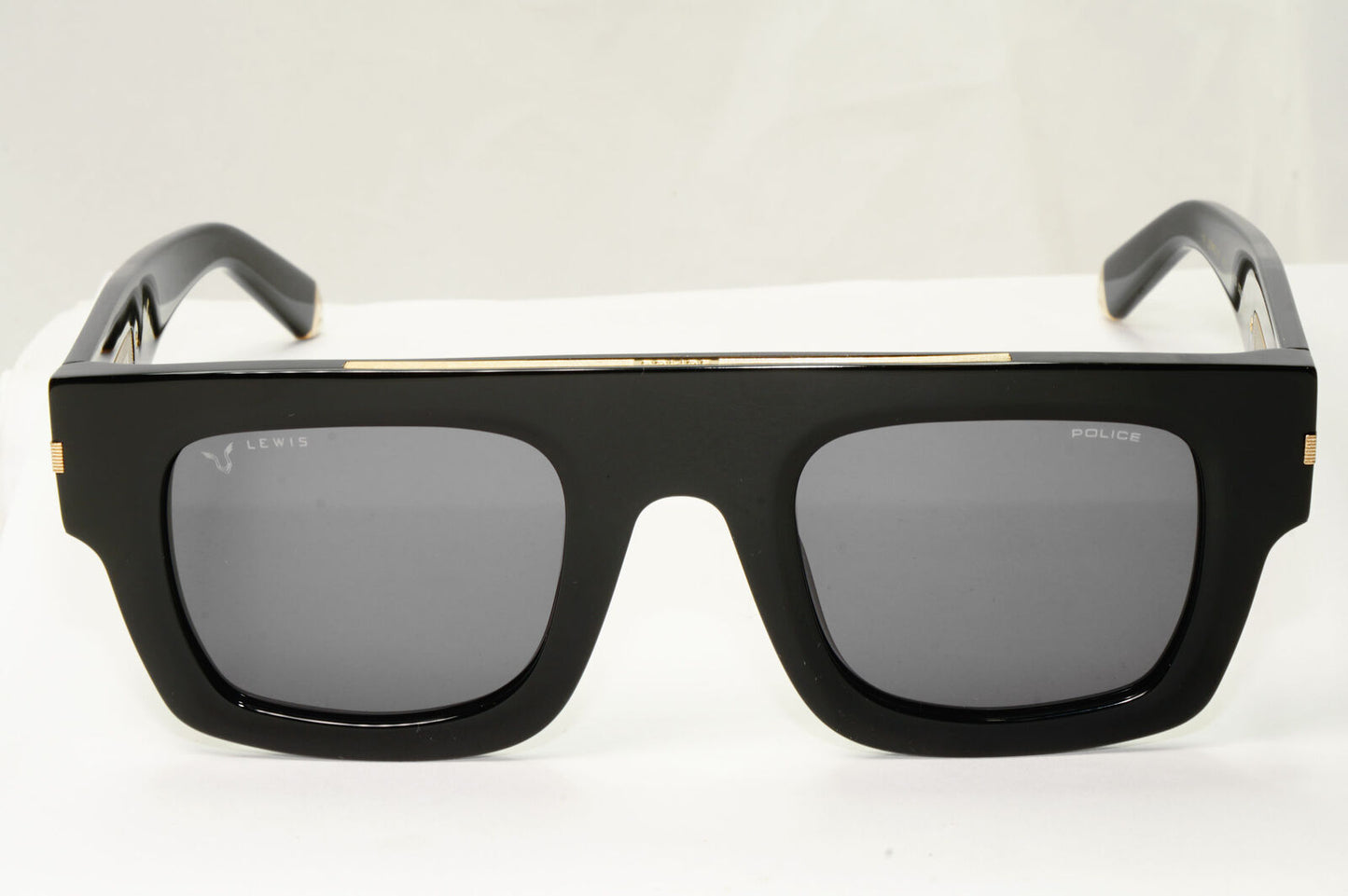 Police Lewis Hamilton F1 Sunglasses Black Gold Square Acetate SPL E13 COL 0BLK