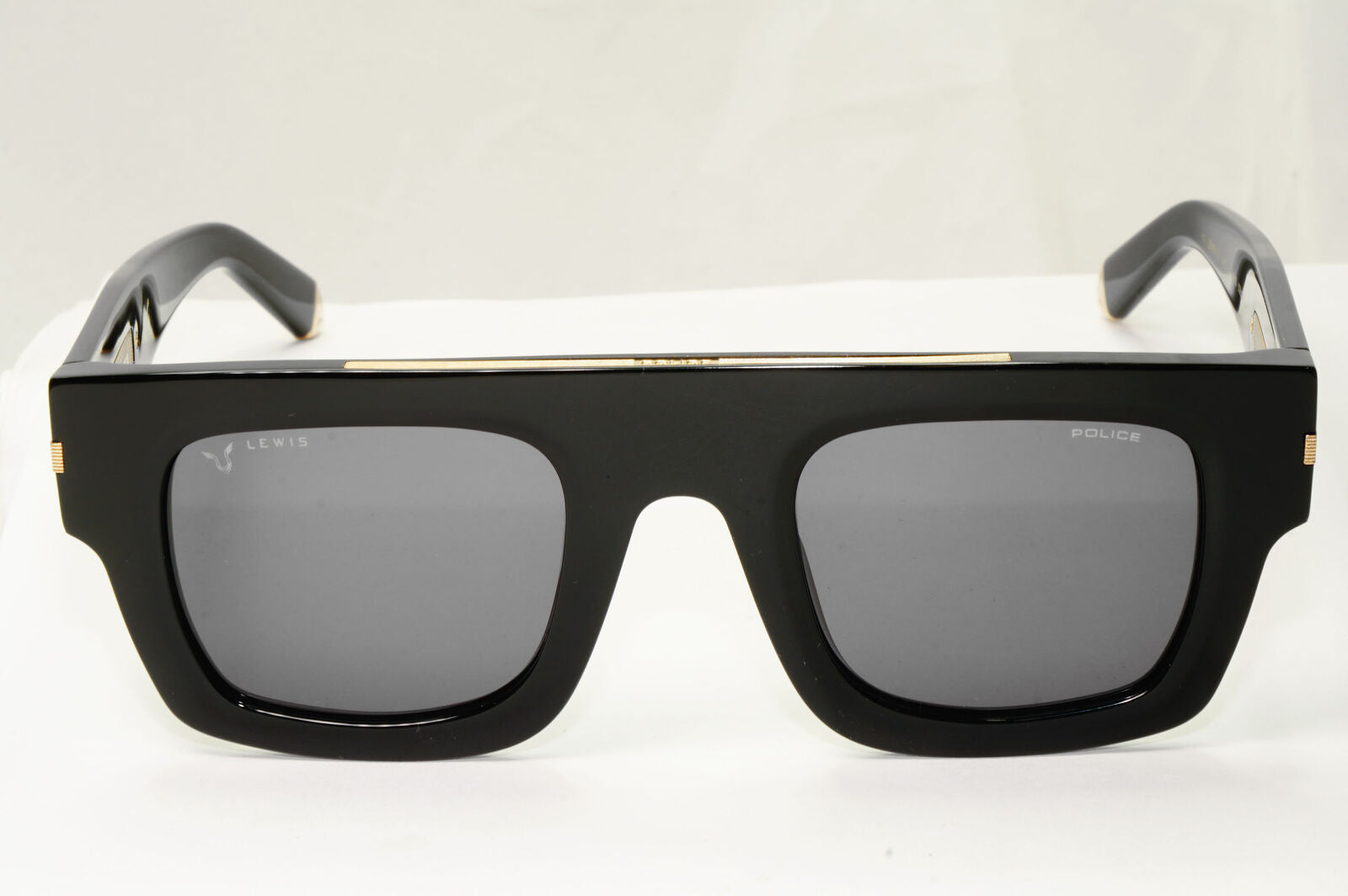 Police Lewis Hamilton F1 Sunglasses Black Gold Square Acetate SPL E13 COL 0BLK