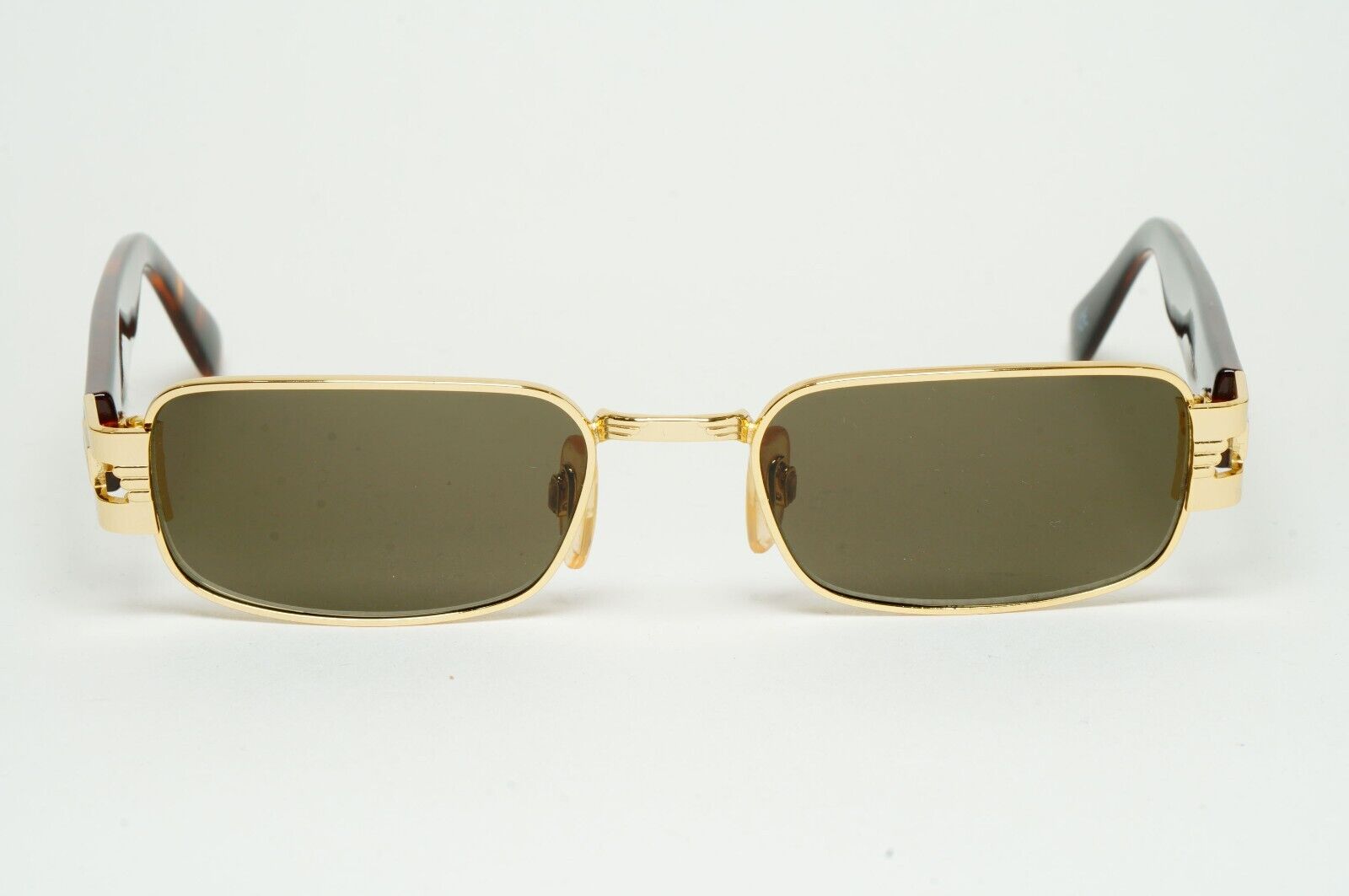 Versus Sunglasses 1996 by Gianni Versace Vintage Gold Rectangle MOD F32 COL 030