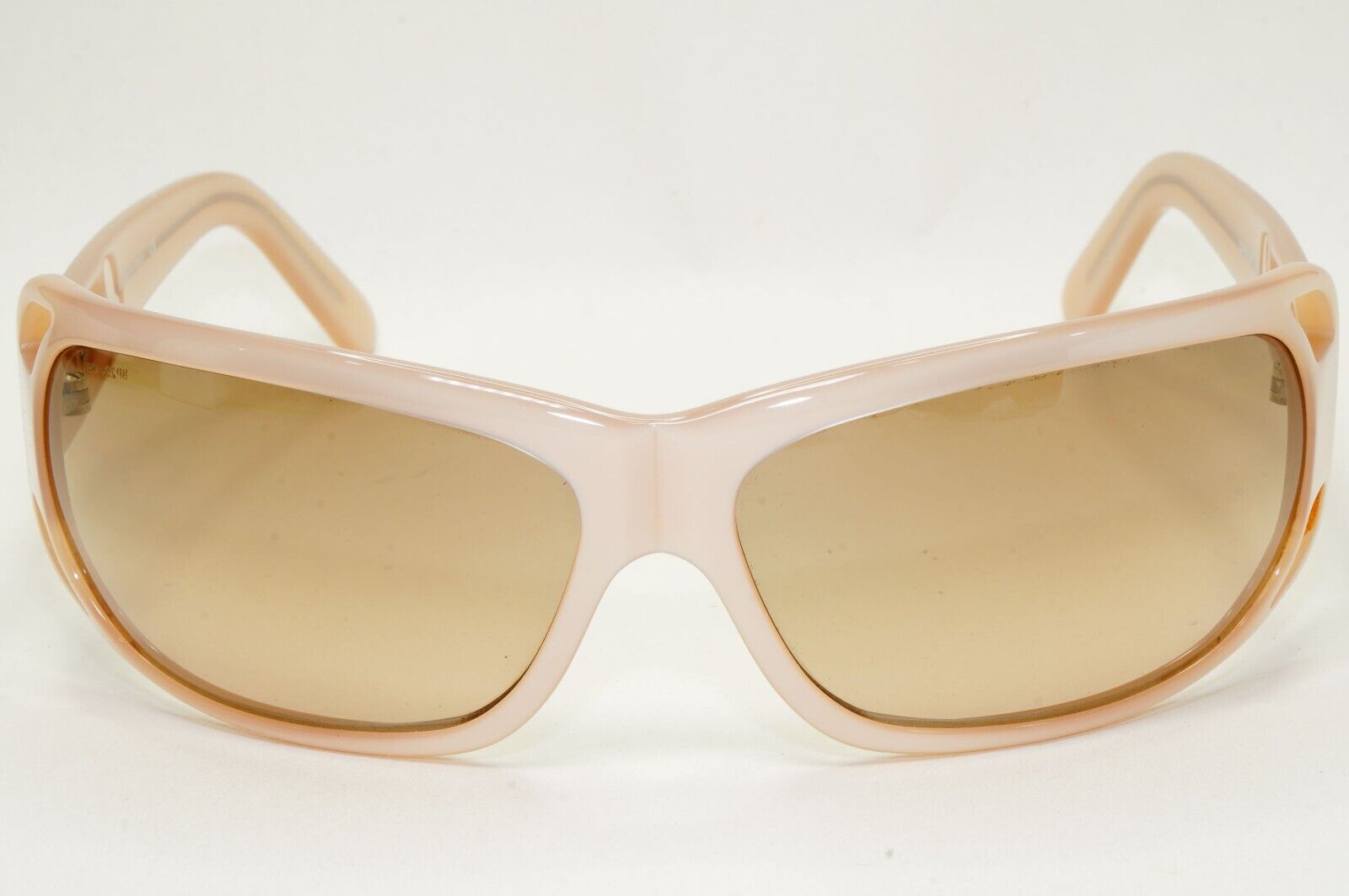 Prada Sunglasses 2005 Vintage Beige Brown Wrap PR02FS SPR 02F 3BQ-6S1 311024