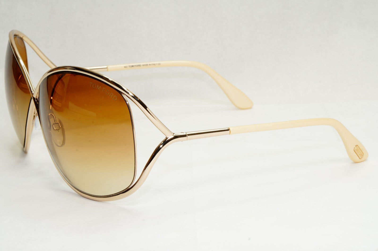 Tom Ford Sunglasses Miranda Gold Brown Gradient Metal FT0130 TF 130 28F [a]