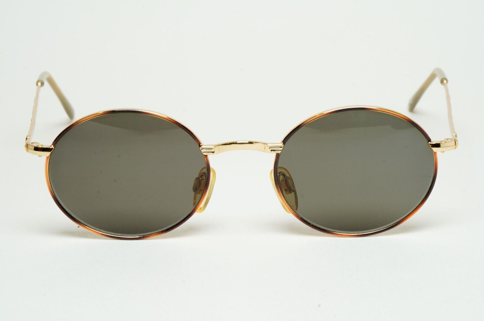 Versus Sunglasses 1996 by Gianni Versace Vintage Round Gold MOD E74 COL 07M