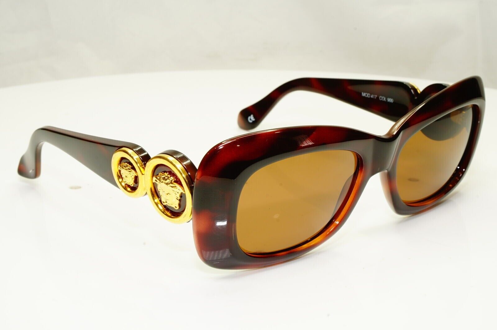 Gianni Versace 1996 Womens Vintage Gold Medusa Sunglasses MOD 417 COL 900
