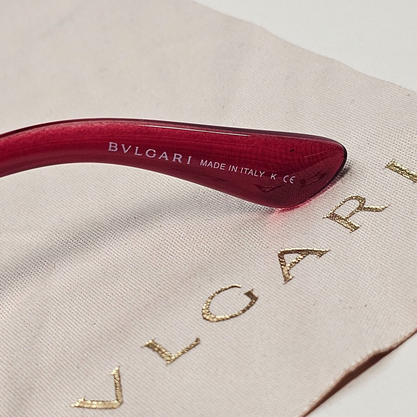 Bvlgari Sunglasses 2015 Dark Red Black Crystal Diamante 8126-B 1001/11 311024
