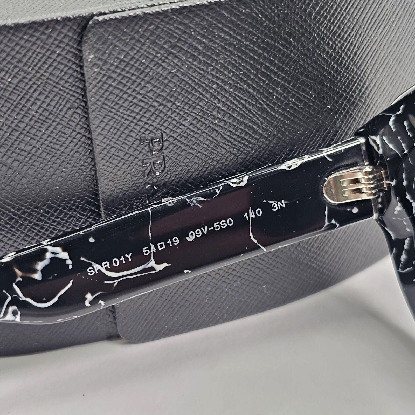 Prada Sunglasses Black Marble Lightning Grey PR01YS SPR 01Y 09V-5S0 270124
