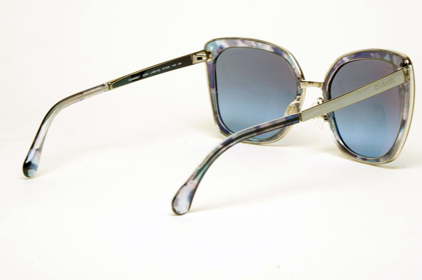 Chanel Sunglasses Blue Gradient Square Silver Metal 4209 c.465/S2 57mm 100125