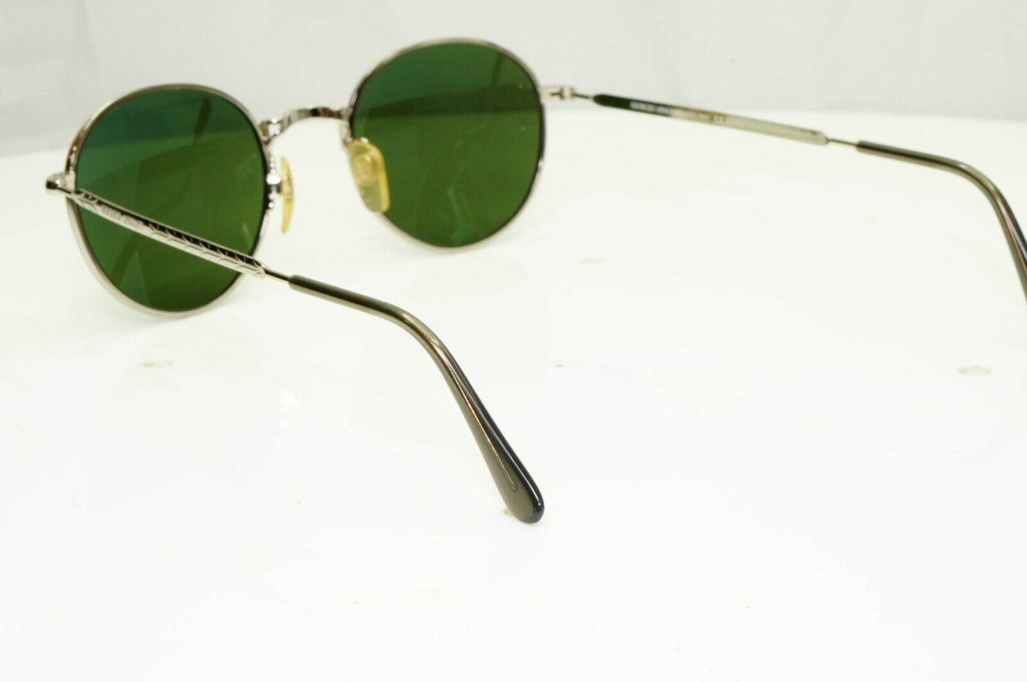 Giorgio Armani 1997 Vintage Sunglasses Silver Round Metal Glass Lens 652 707