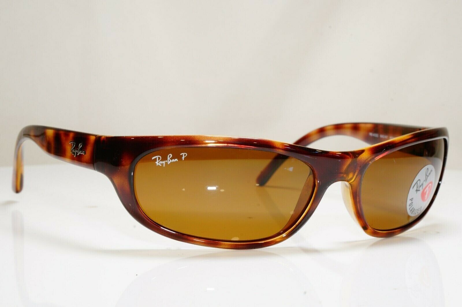 Ray-Ban Sunglasses Polarized Predator Wrap Brown Tortoiseshell RB 4033 642/47