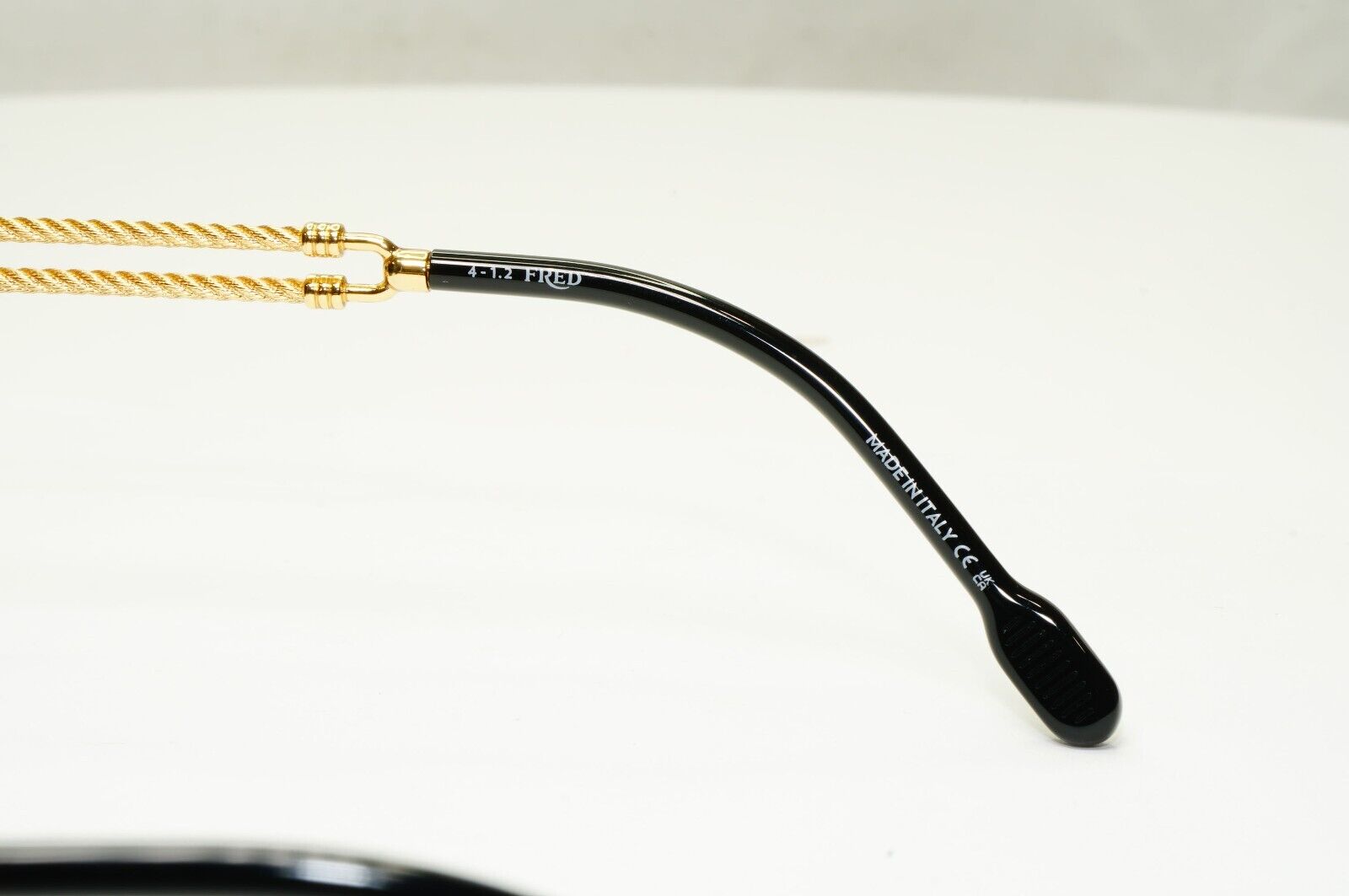 Fred Sunglasses Pilot Gold Black Cable Twist Metal FG40030U 01A Force 10 [A]