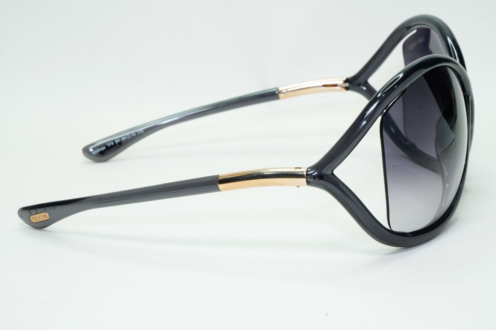 Tom Ford Sunglasses Whitney Grey Smoke Gradient Gold Wrap FT0009 TF 9 B5 64mm