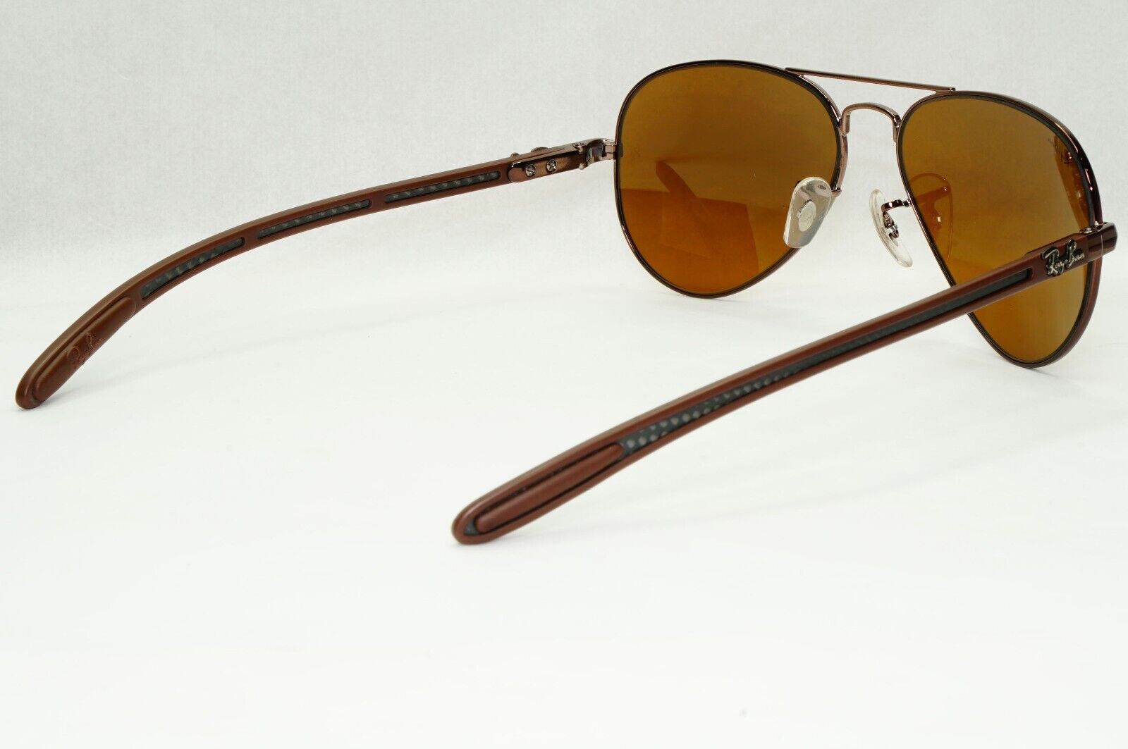 Ray-Ban Sunglasses Carbon Fibre 2013 Pilot Aviator Brown RB 8307 014 55mm