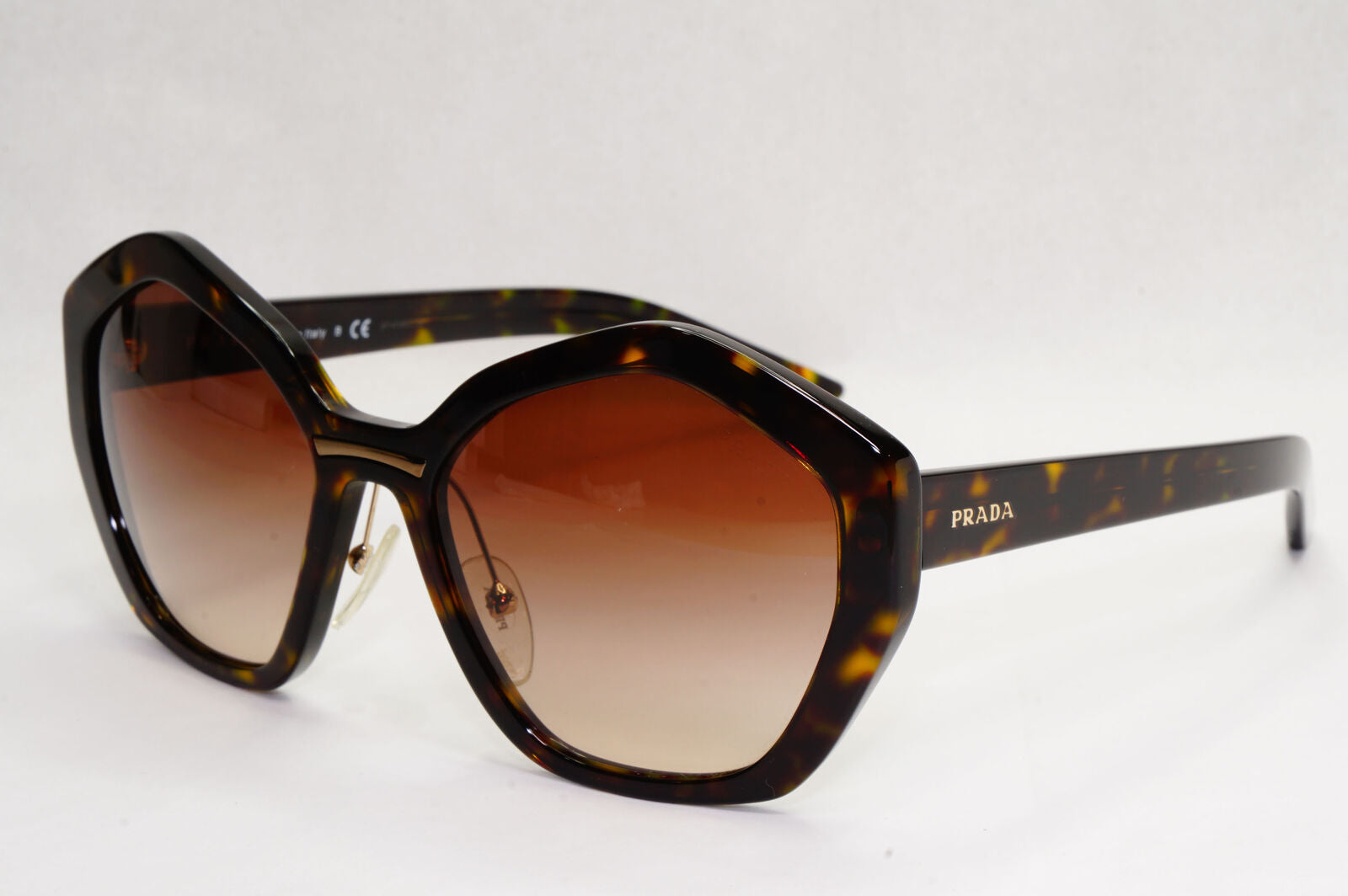 Prada Sunglasses Brown Tortoise Angular Gradient PR08XS SPR 08X 2AU-6S1 58mm