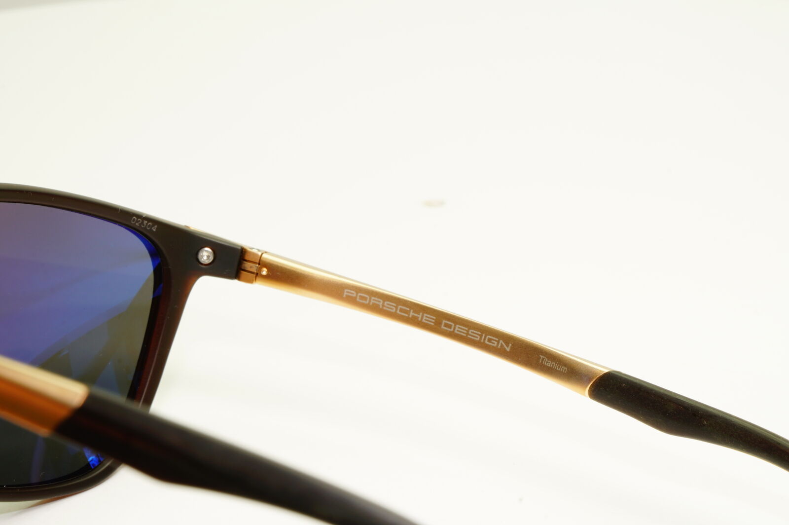 Porsche Design Titanium Polarised Sunglasses Japan Gold Grey Brown P8673 B